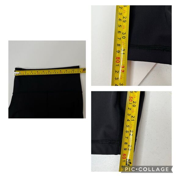 Lululemon Black High Waist Floral Velvet Mesh Detail Leggings Size 4 #391 - Picture 13 of 14